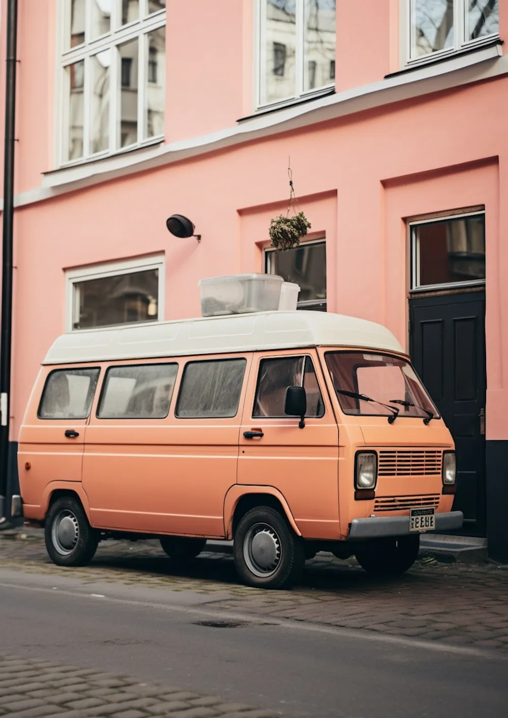 Pastel cars in quiet places